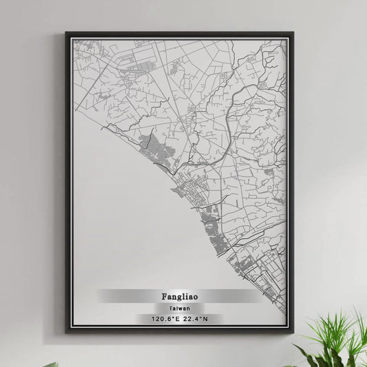 ROAD MAP OF FANGLIAO, TAIWAN BY MAPBAKES