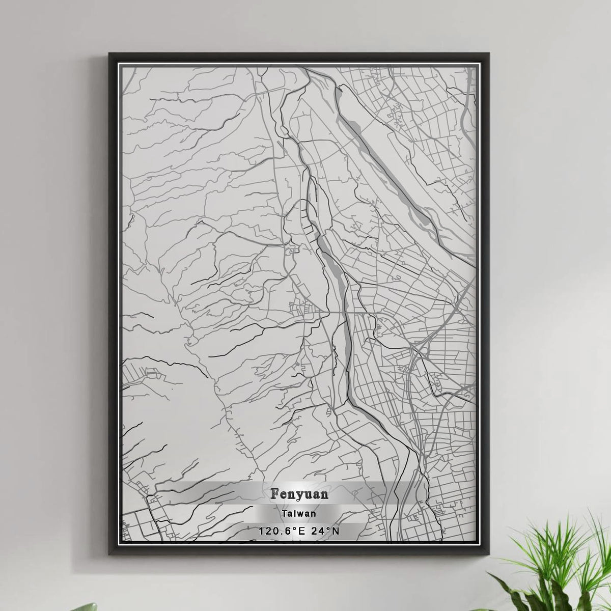 ROAD MAP OF FENYUAN, TAIWAN BY MAPBAKES