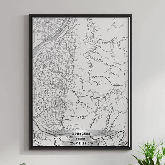 ROAD MAP OF GONGGUAN, TAIWAN BY MAPBAKES