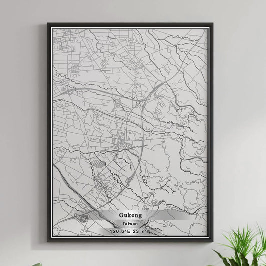 ROAD MAP OF GUKENG, TAIWAN BY MAPBAKES