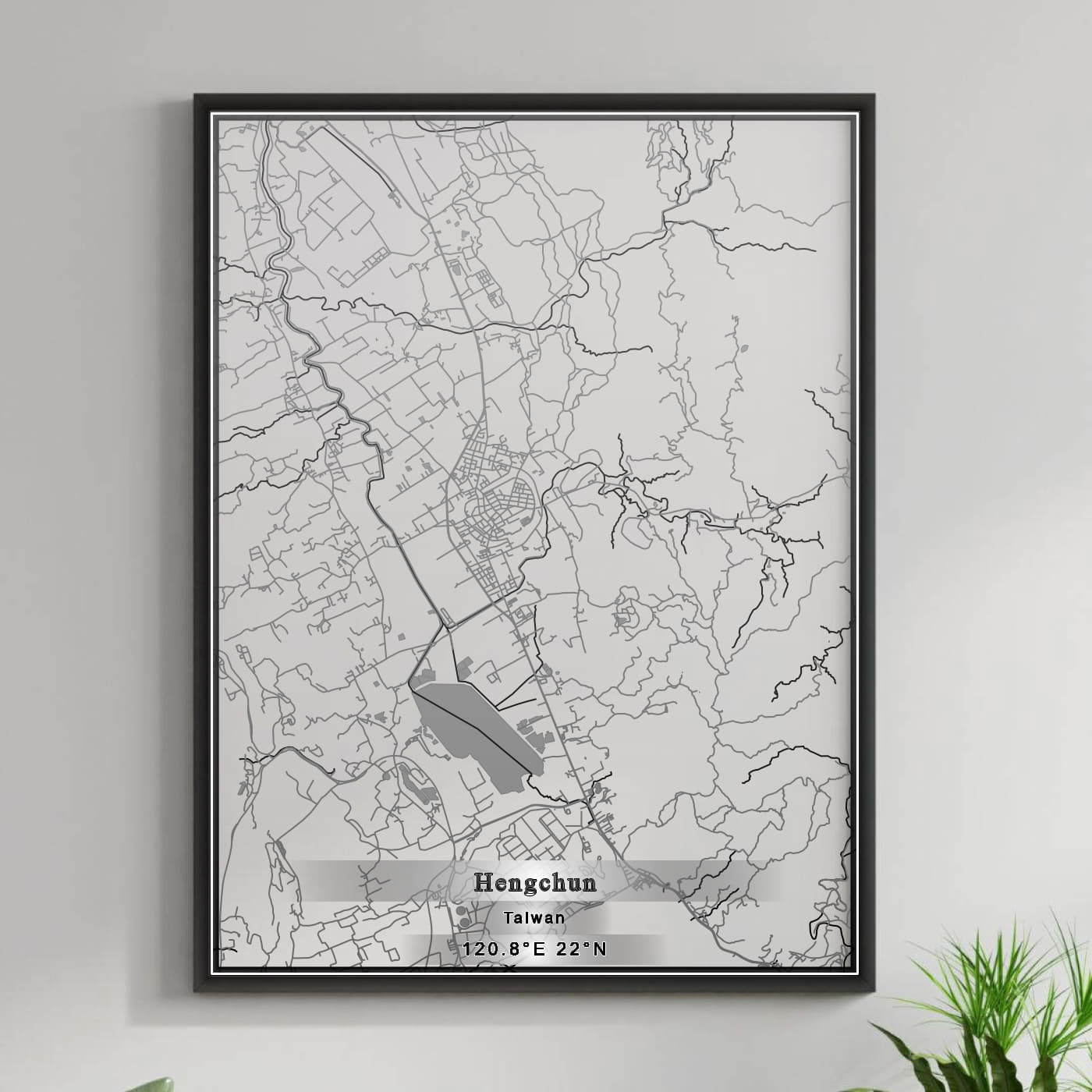 ROAD MAP OF HENGCHUN, TAIWAN BY MAPBAKES