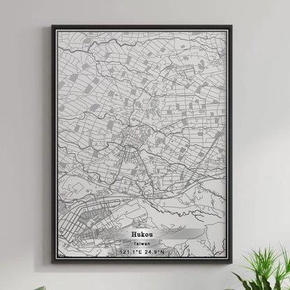 ROAD MAP OF HUKOU, TAIWAN BY MAPBAKES