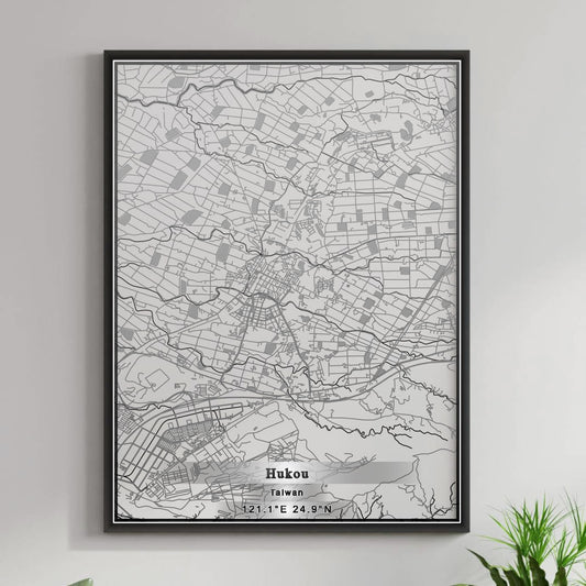 ROAD MAP OF HUKOU, TAIWAN BY MAPBAKES