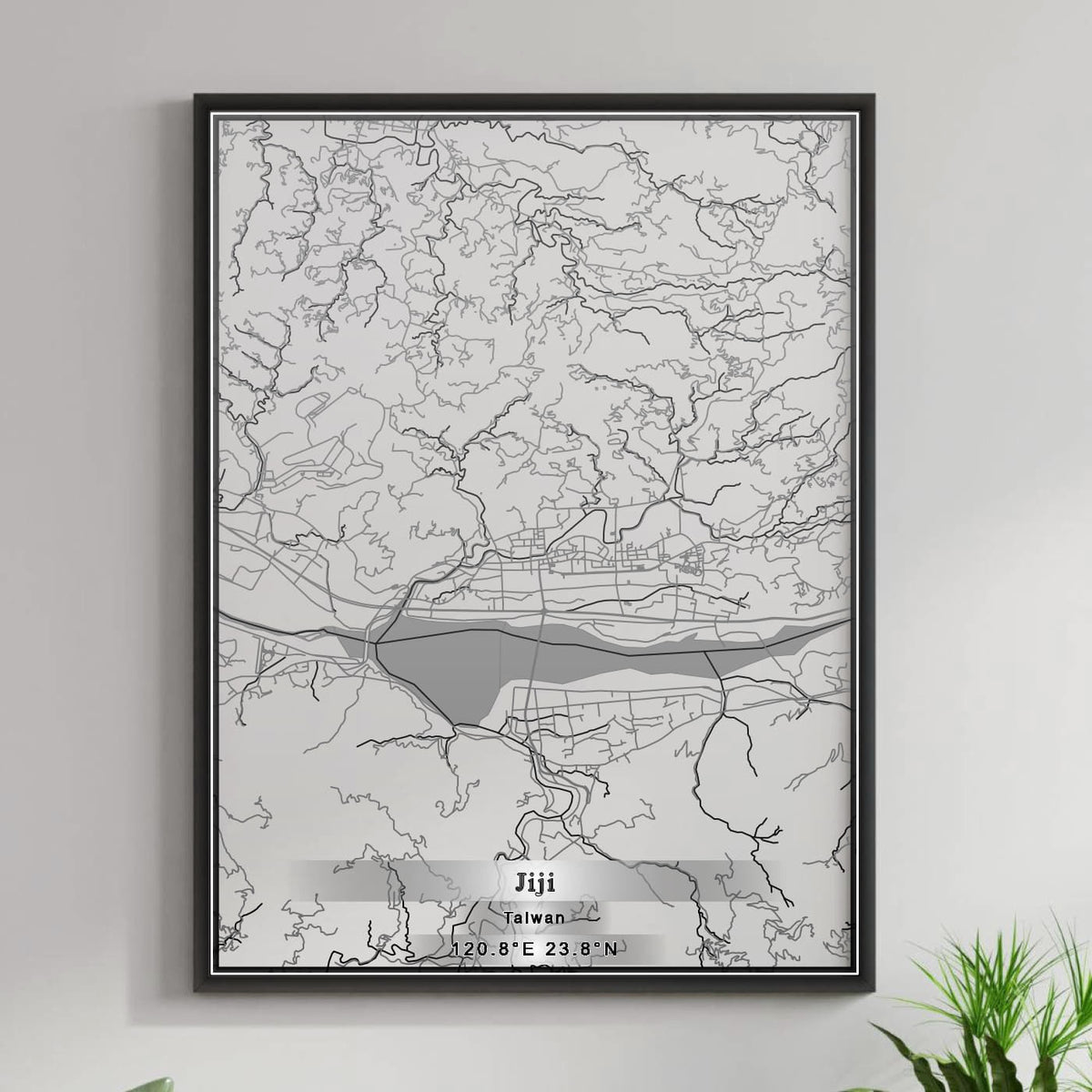 ROAD MAP OF JIJI, TAIWAN BY MAPBAKES