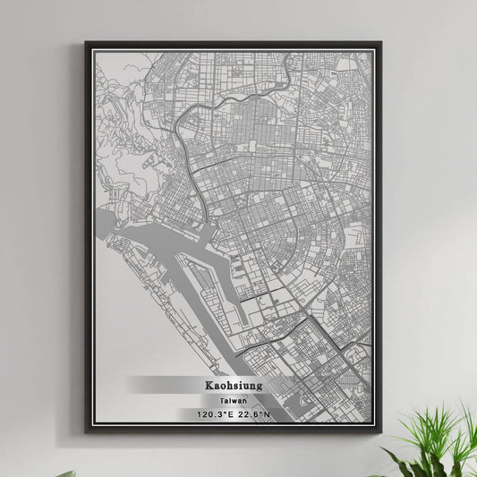 ROAD MAP OF KAOHSIUNG, TAIWAN BY MAPBAKES