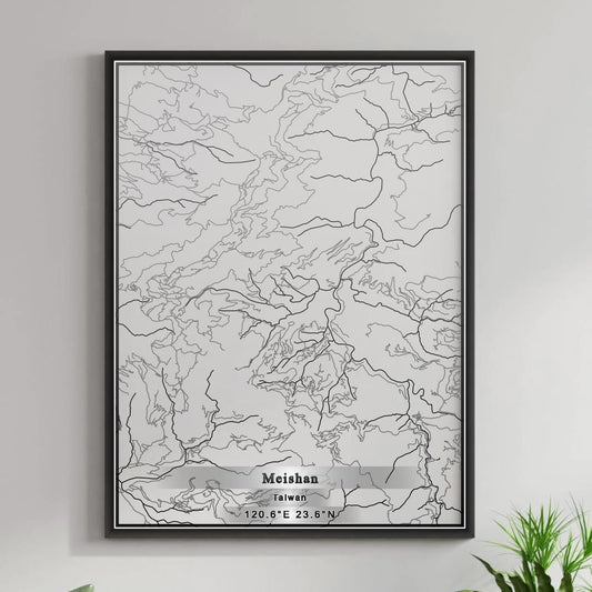 ROAD MAP OF MEISHAN, TAIWAN BY MAPBAKES