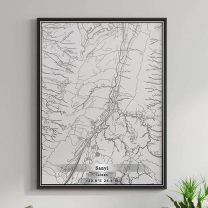 ROAD MAP OF SANYI, TAIWAN BY MAPBAKES