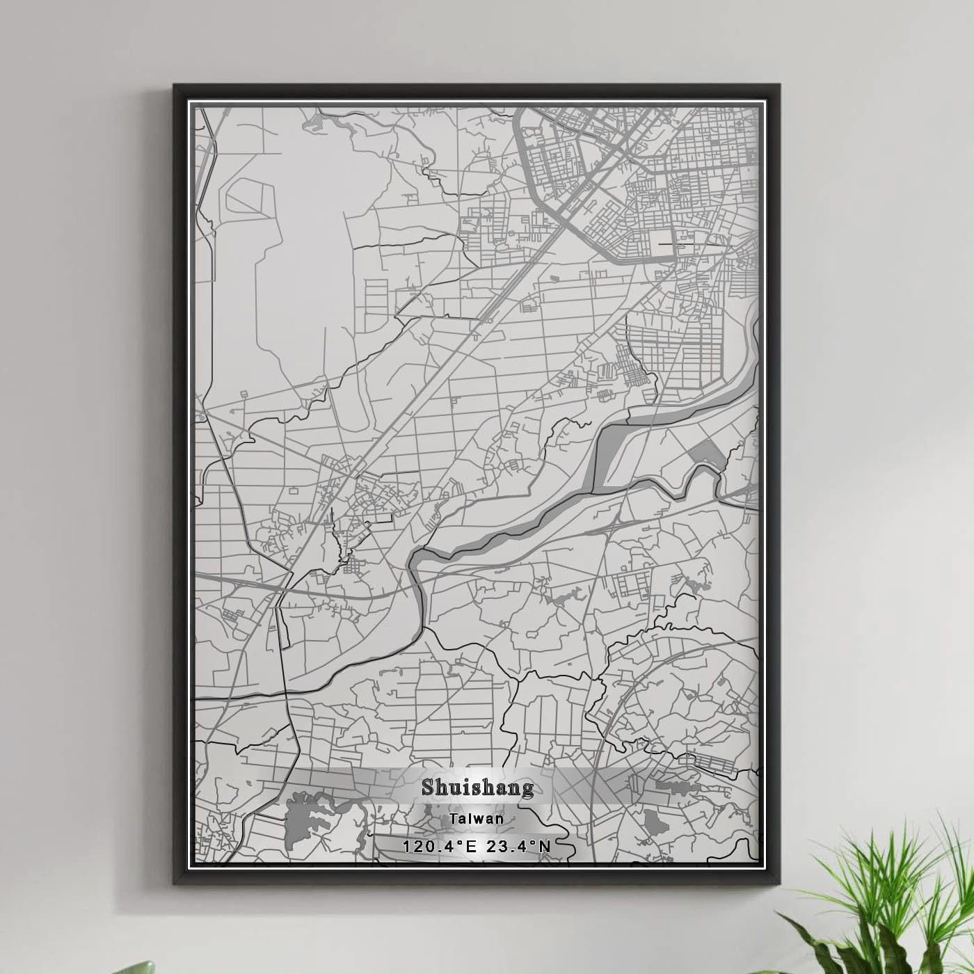 ROAD MAP OF SHUISHANG, TAIWAN BY MAPBAKES