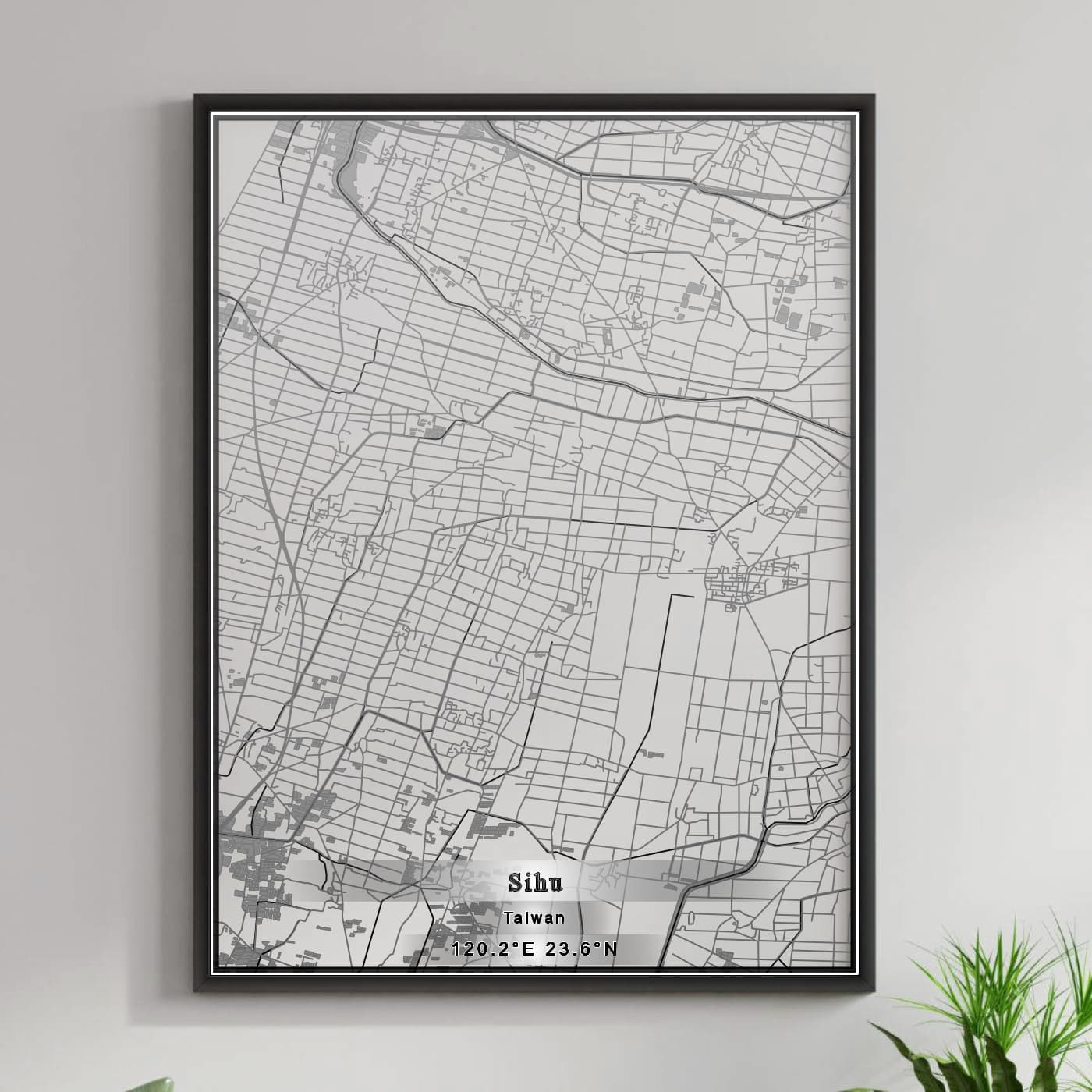 ROAD MAP OF SIHU, TAIWAN BY MAPBAKES