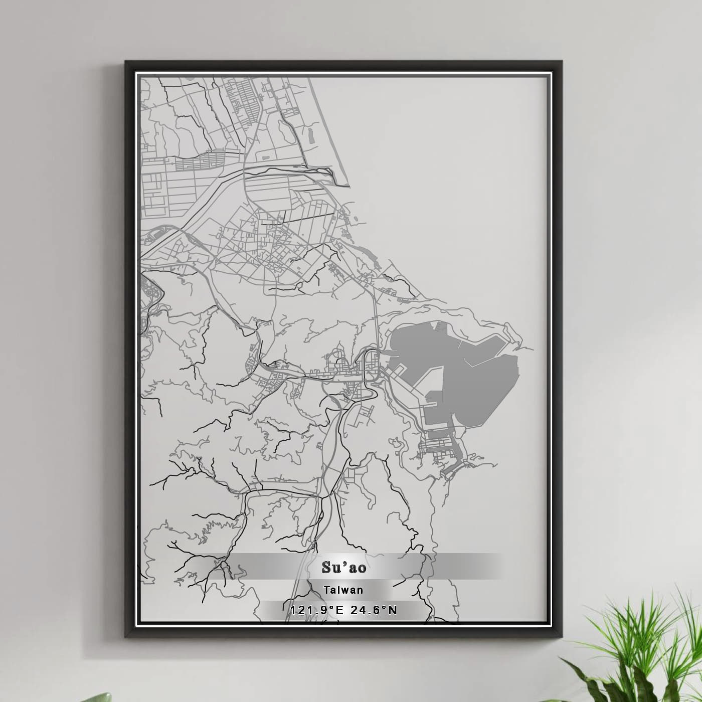 ROAD MAP OF SU'AO, TAIWAN BY MAPBAKES