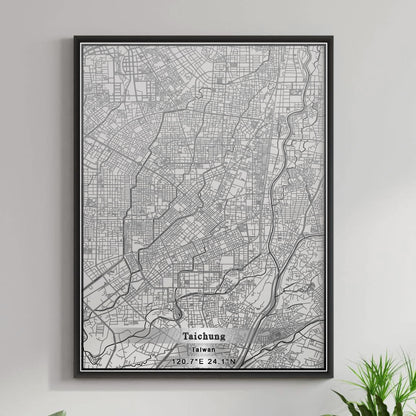 ROAD MAP OF TAICHUNG, TAIWAN BY MAPBAKES