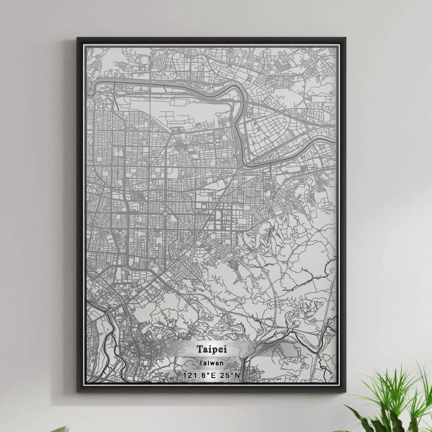 ROAD MAP OF TAIPEI, TAIWAN BY MAPBAKES