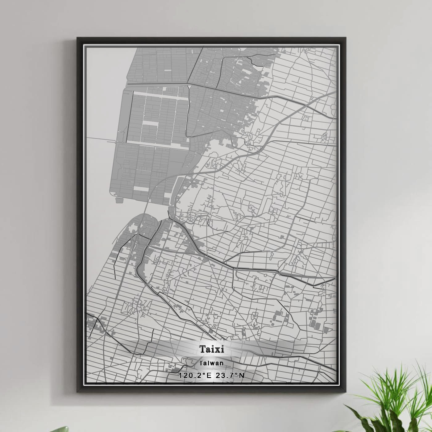 ROAD MAP OF TAIXI, TAIWAN BY MAPBAKES