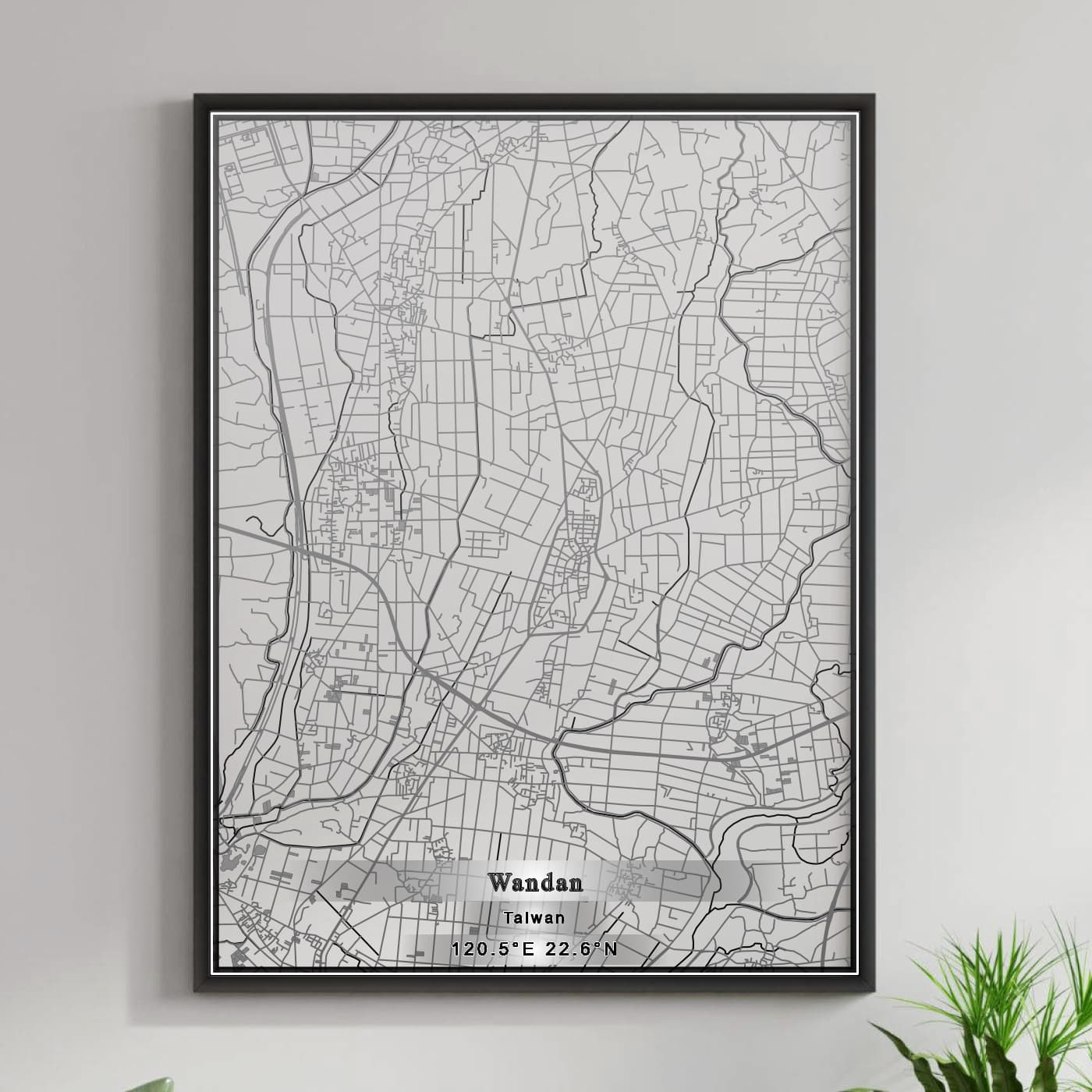 ROAD MAP OF WANDAN, TAIWAN BY MAPBAKES