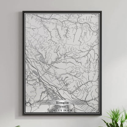 ROAD MAP OF XIONGLIN, TAIWAN BY MAPBAKES