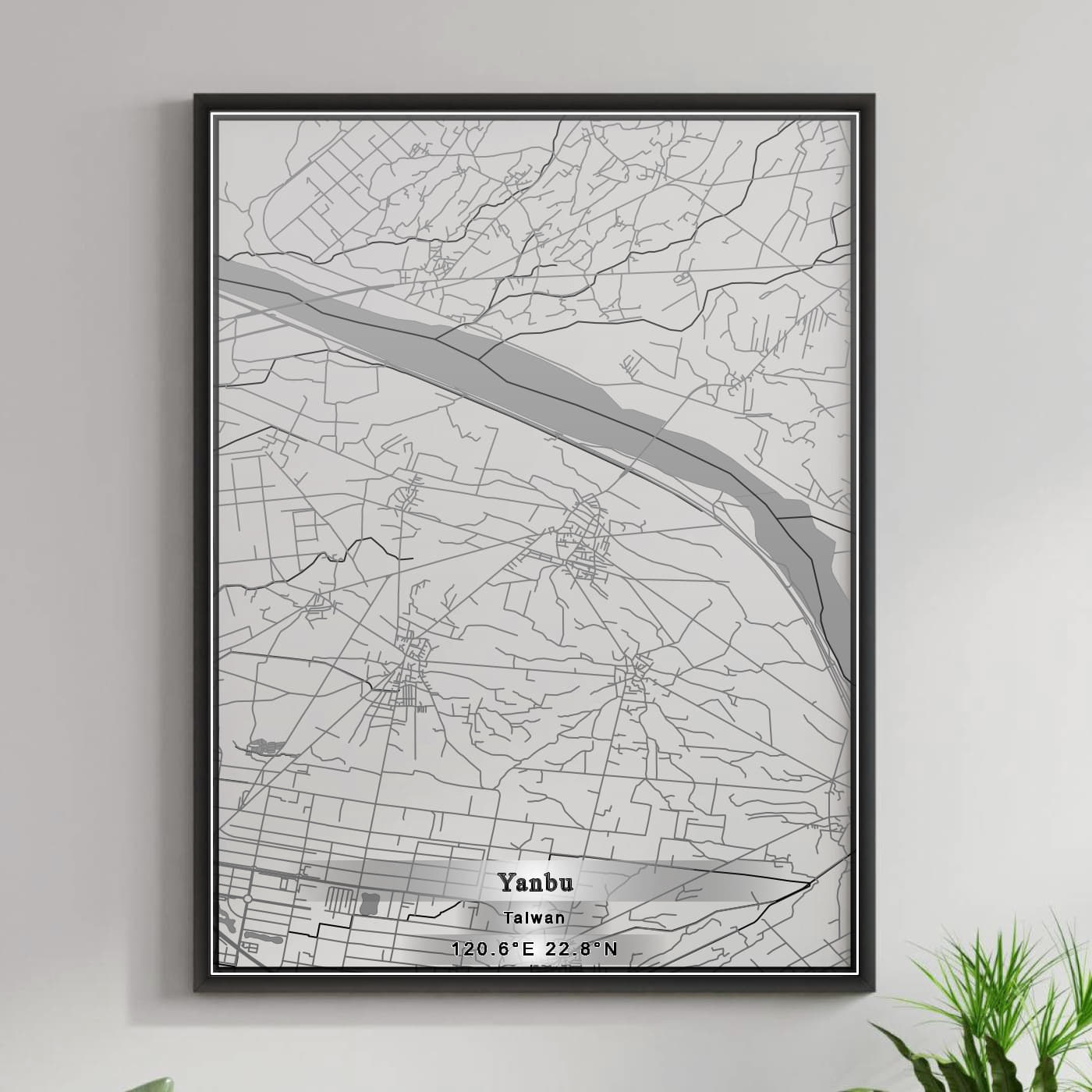 ROAD MAP OF YANBU, TAIWAN BY MAPBAKES – MapBakes