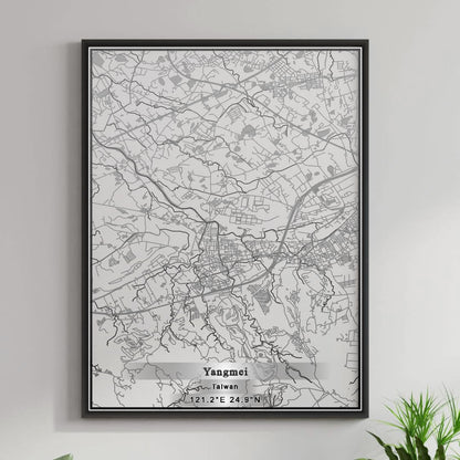 ROAD MAP OF YANGMEI, TAIWAN BY MAPBAKES