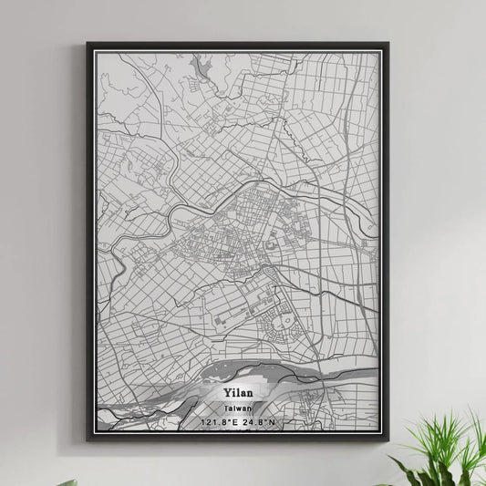 ROAD MAP OF YILAN, TAIWAN BY MAPBAKES