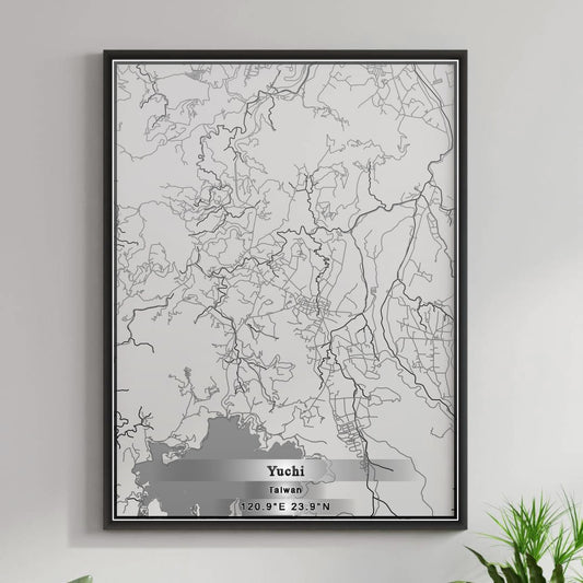 ROAD MAP OF YUCHI, TAIWAN BY MAPBAKES
