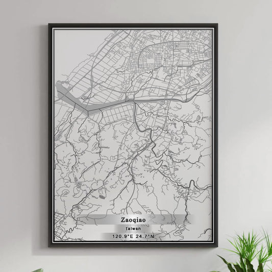 ROAD MAP OF ZAOQIAO, TAIWAN BY MAPBAKES