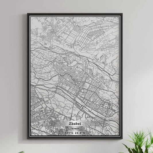 ROAD MAP OF ZHUBEI, TAIWAN BY MAPBAKES