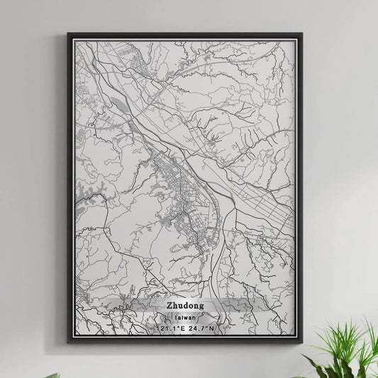ROAD MAP OF ZHUDONG, TAIWAN BY MAPBAKES