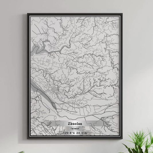 ROAD MAP OF ZHUOLAN, TAIWAN BY MAPBAKES