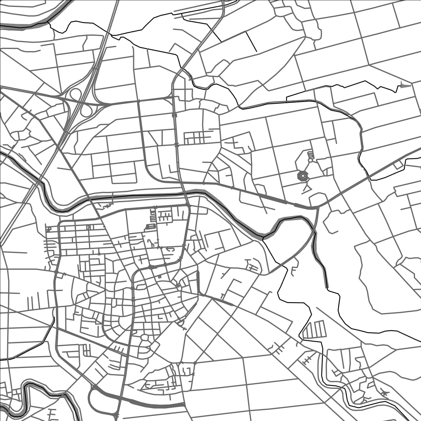 ROAD MAP OF DOUNAN, TAIWAN BY MAPBAKES