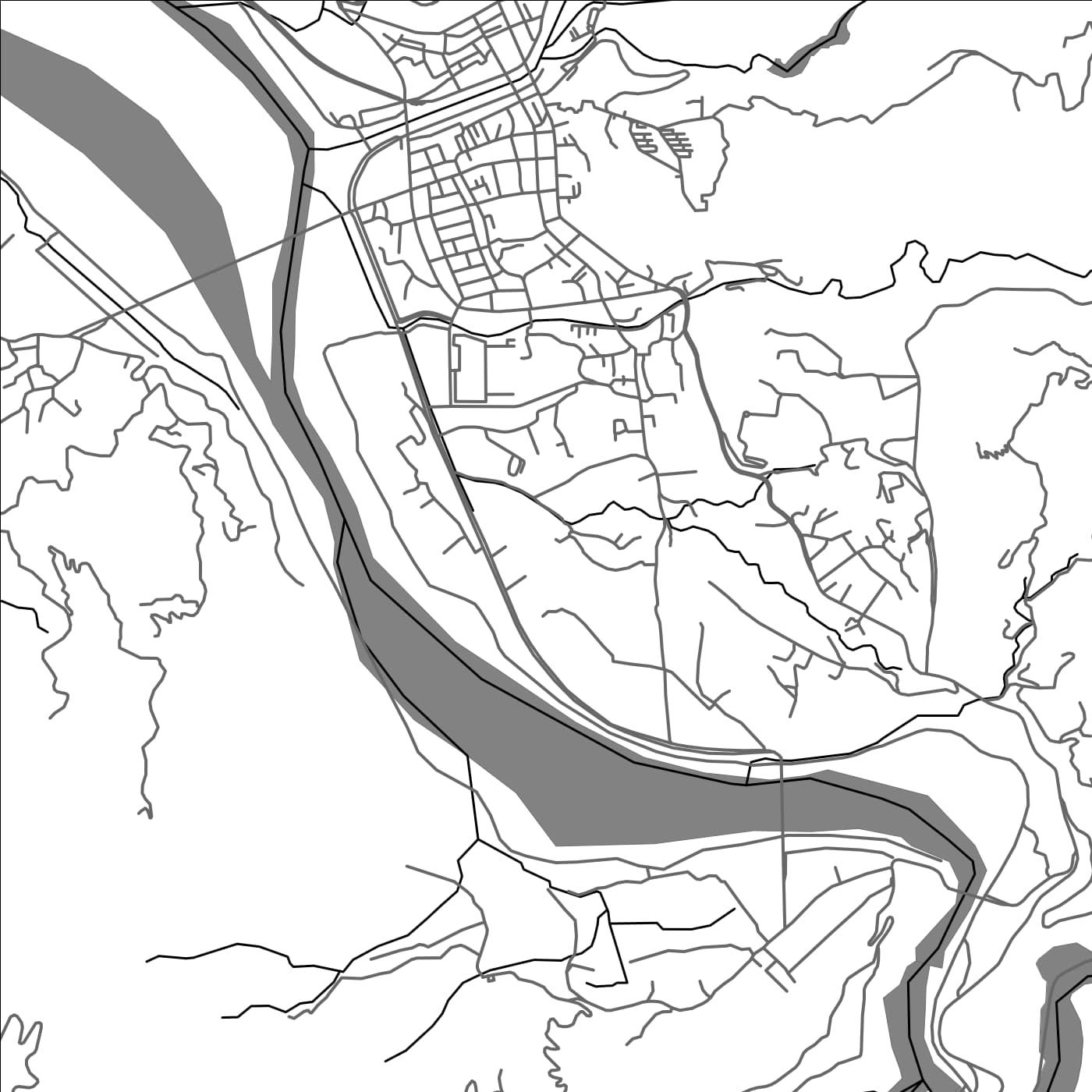 ROAD MAP OF SHUILI, TAIWAN BY MAPBAKES