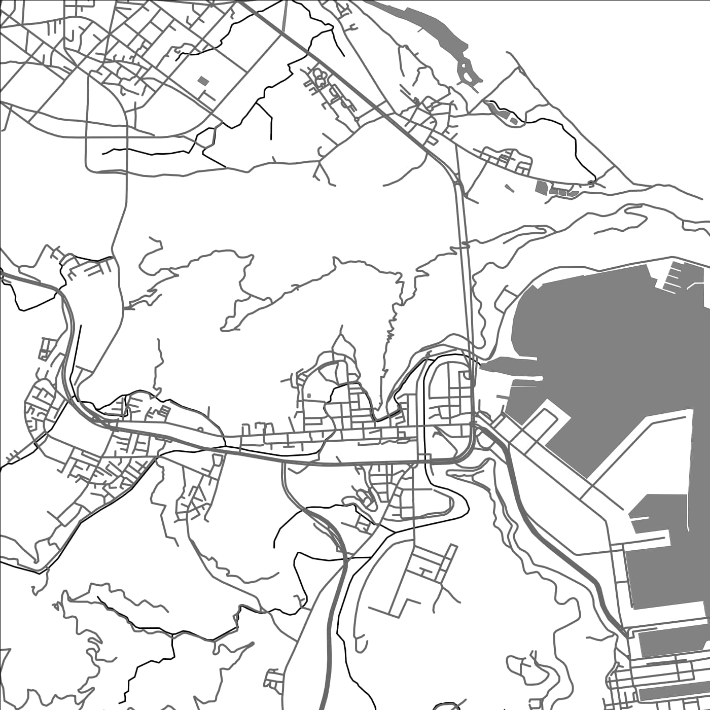 ROAD MAP OF SU'AO, TAIWAN BY MAPBAKES