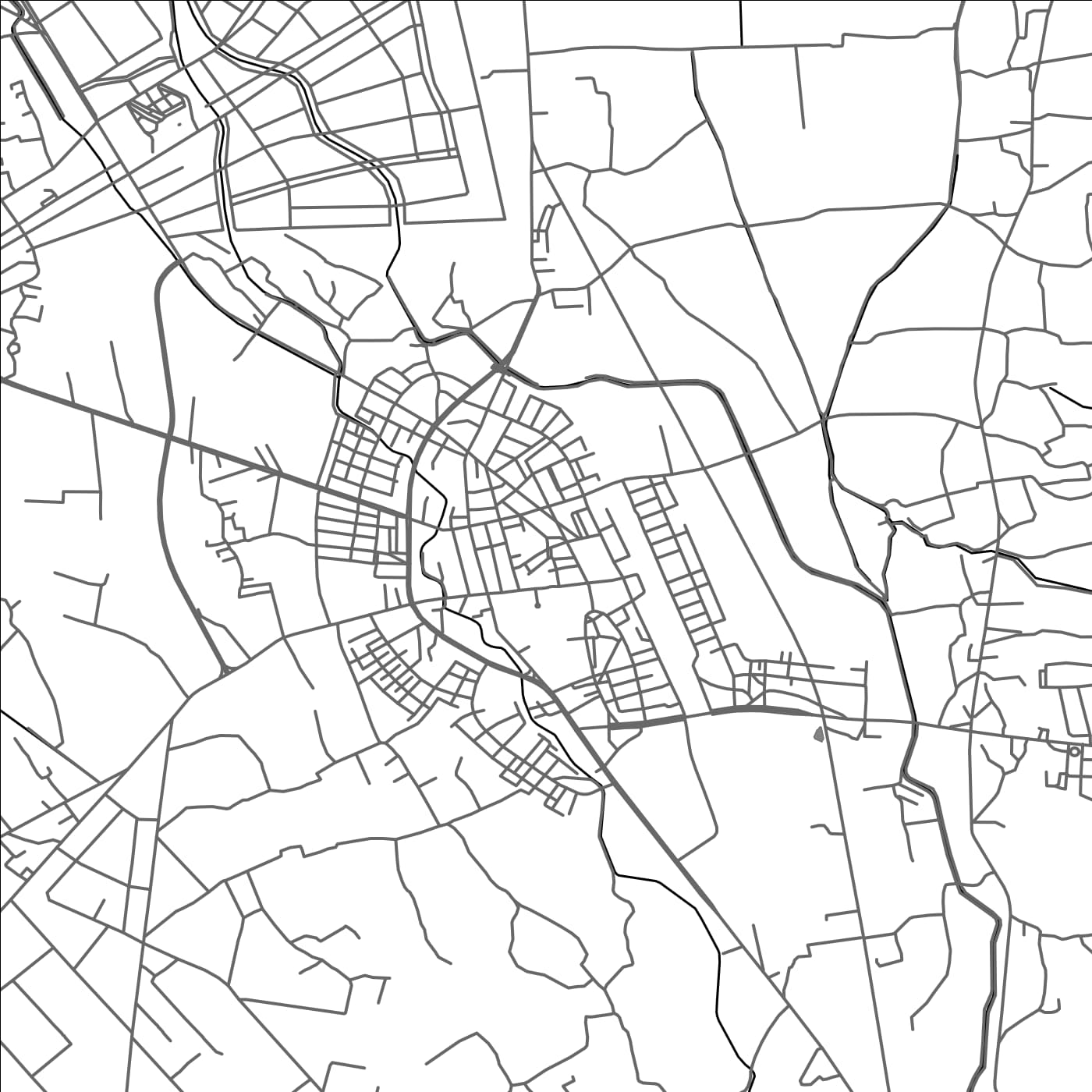 ROAD MAP OF TIANZHONG, TAIWAN BY MAPBAKES