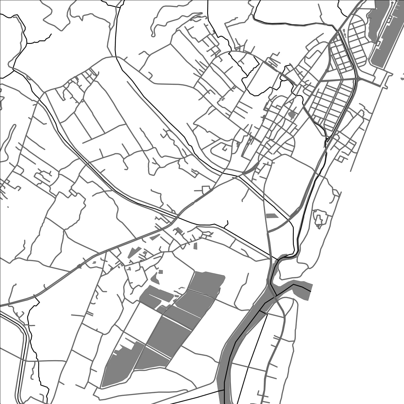 ROAD MAP OF TOUCHENG, TAIWAN BY MAPBAKES