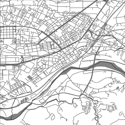 ROAD MAP OF TOUFEN, TAIWAN BY MAPBAKES