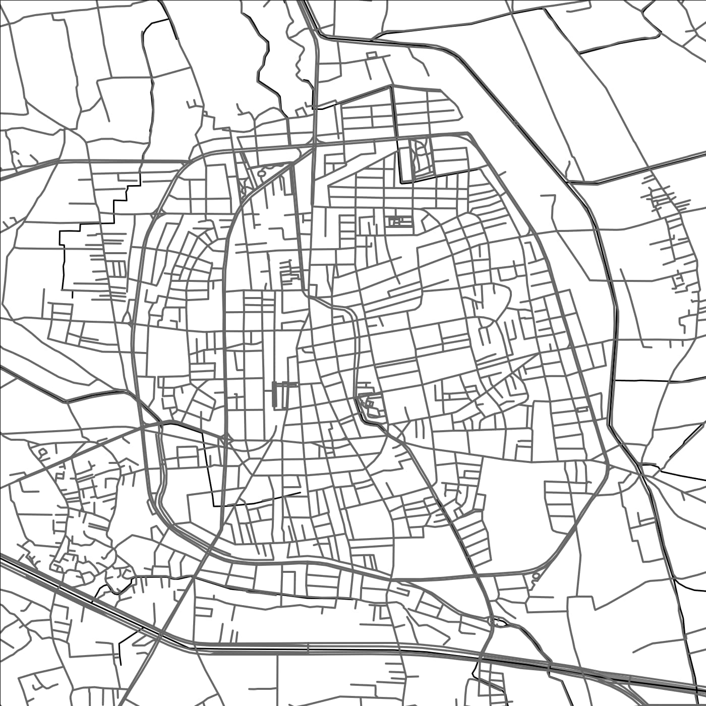 ROAD MAP OF YUANLIN, TAIWAN BY MAPBAKES