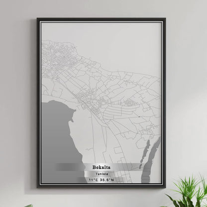 ROAD MAP OF BEKALTA, TUNISIA BY MAPBAKES