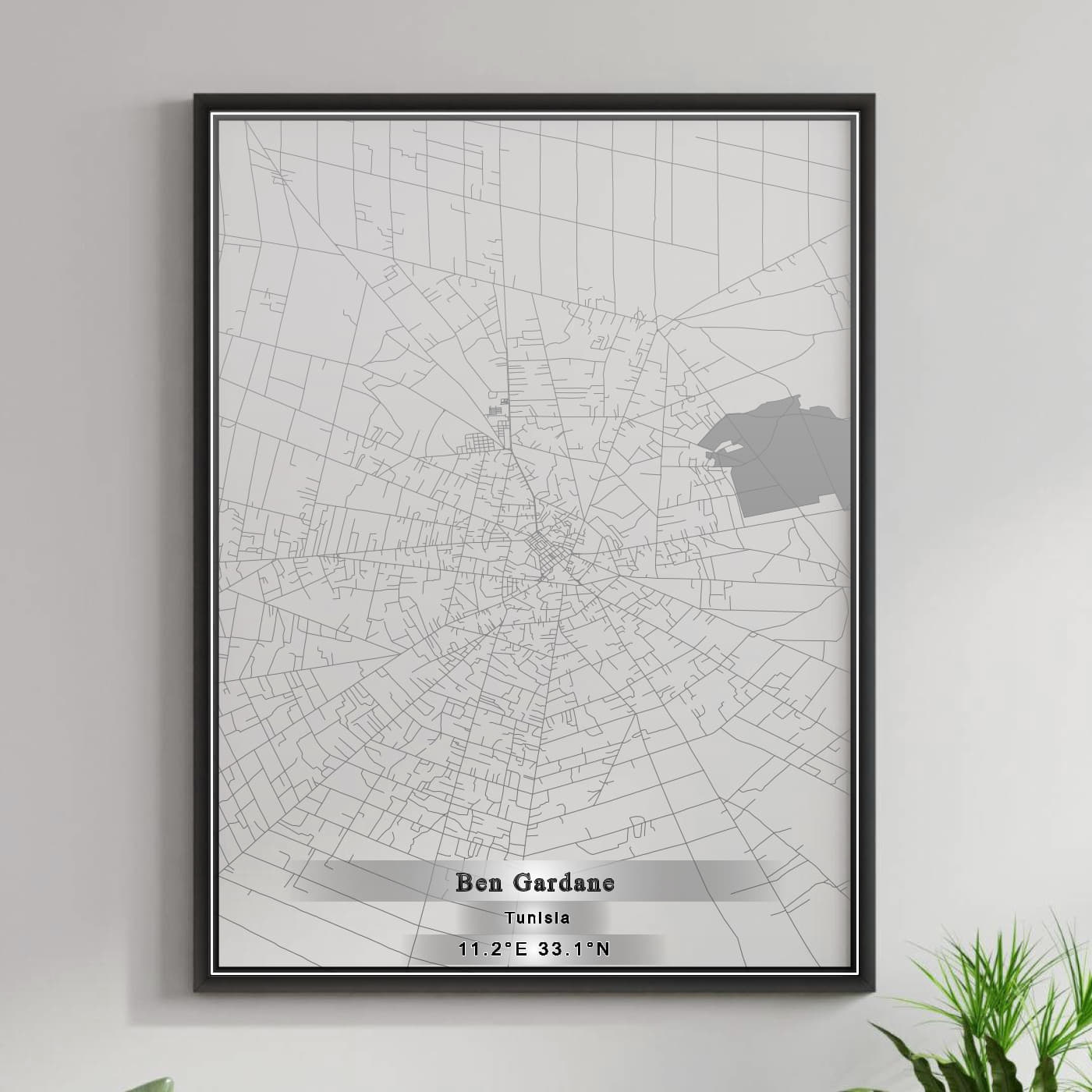 ROAD MAP OF BEN GARDANE, TUNISIA BY MAPBAKES