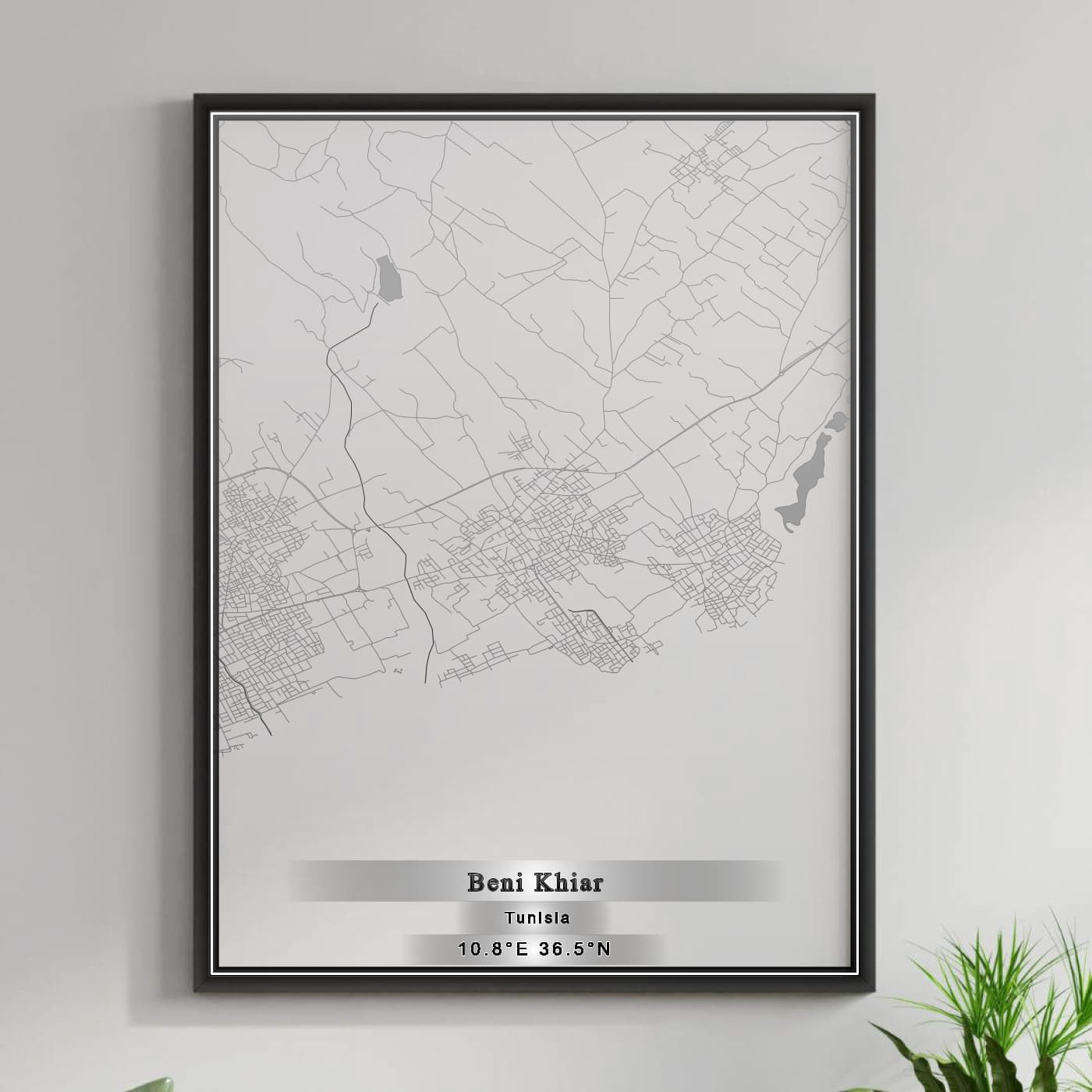 ROAD MAP OF BENI KHIAR, TUNISIA BY MAPBAKES