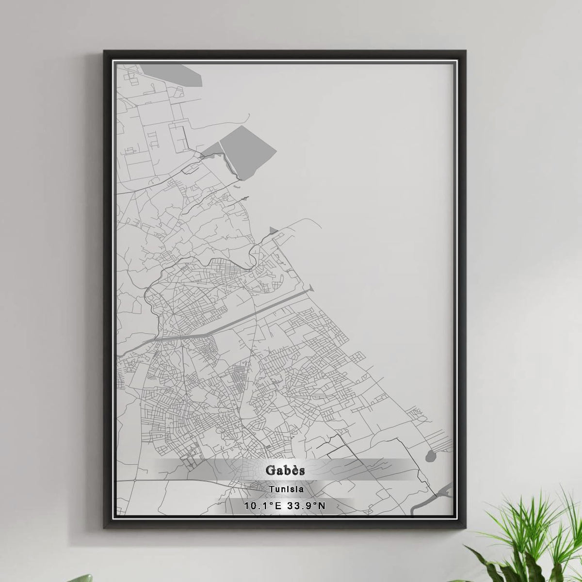 ROAD MAP OF GABÈS, TUNISIA BY MAPBAKES