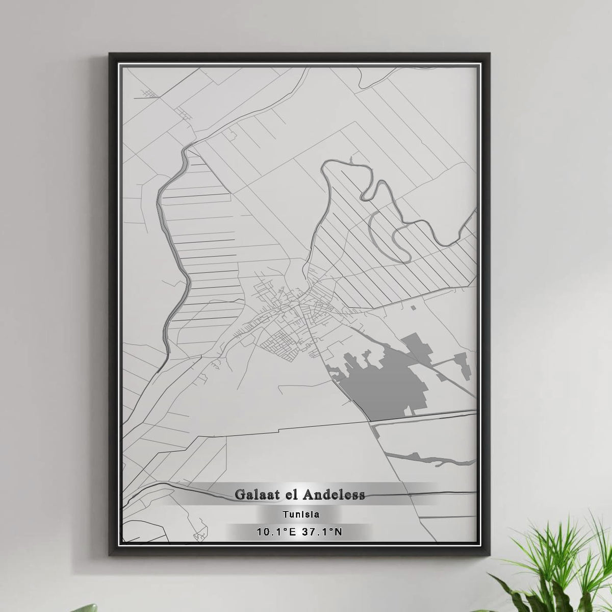 ROAD MAP OF GALAAT EL ANDELESS, TUNISIA BY MAPBAKES