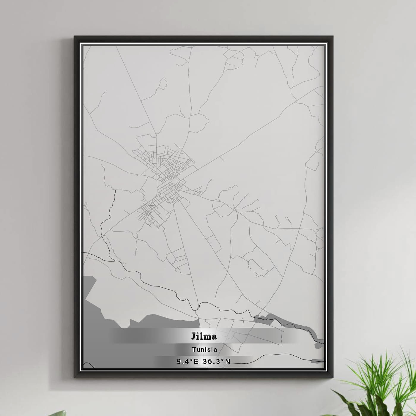 ROAD MAP OF JILMA, TUNISIA BY MAPBAKES