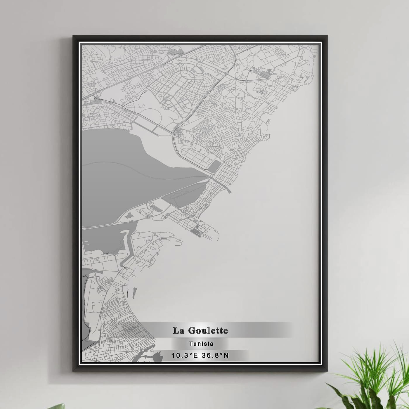 ROAD MAP OF LA GOULETTE, TUNISIA BY MAPBAKES