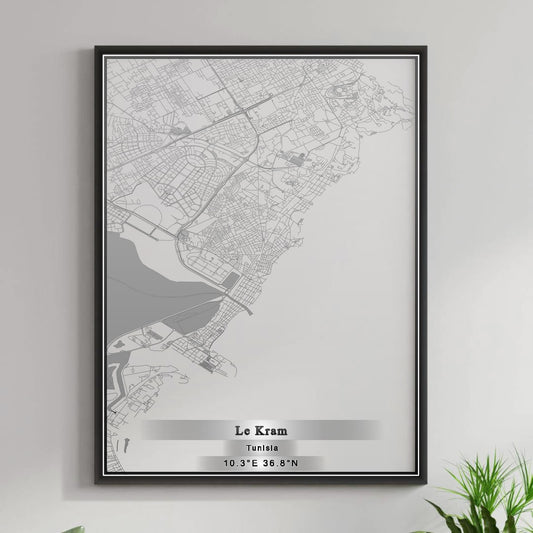 ROAD MAP OF LE KRAM, TUNISIA BY MAPBAKES