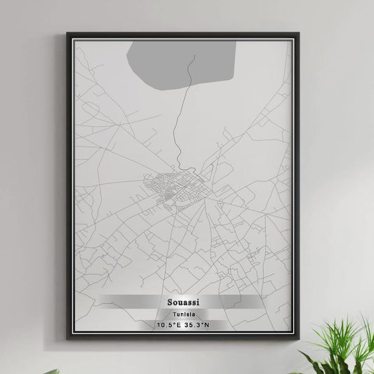 ROAD MAP OF SOUASSI, TUNISIA BY MAPBAKES