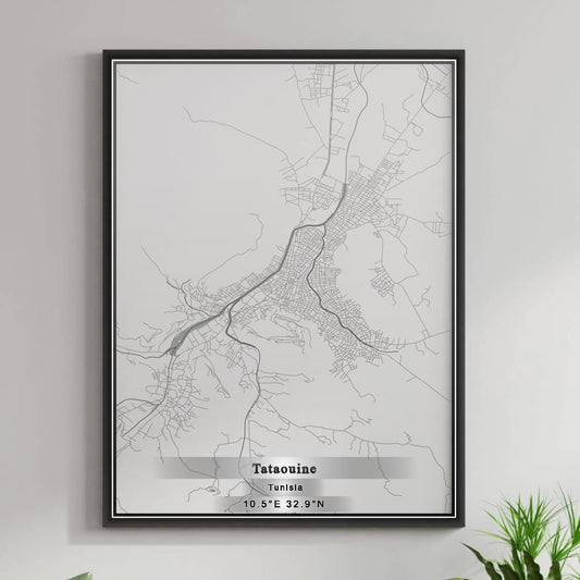 ROAD MAP OF TATAOUINE, TUNISIA BY MAPBAKES