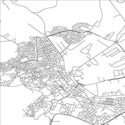 ROAD MAP OF BÉJA, TUNISIA BY MAPBAKES