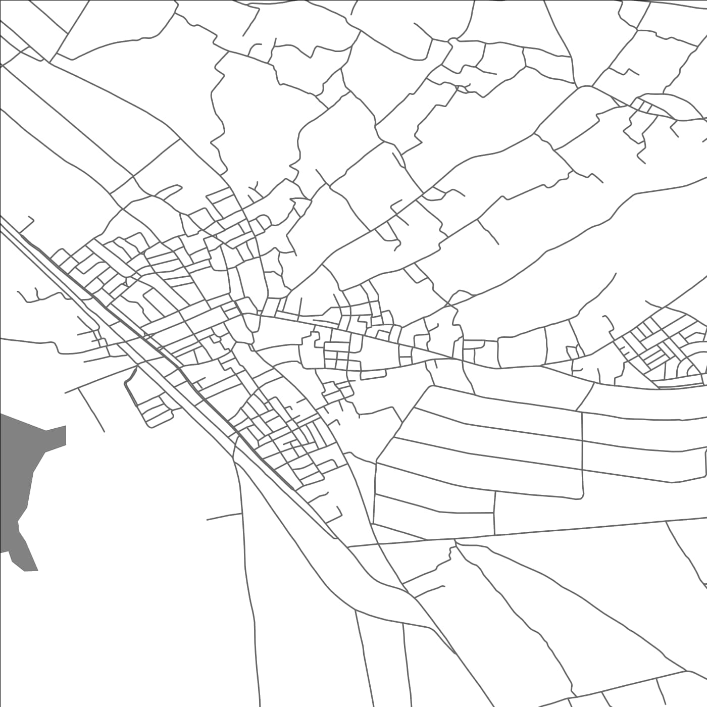 ROAD MAP OF BEKALTA, TUNISIA BY MAPBAKES