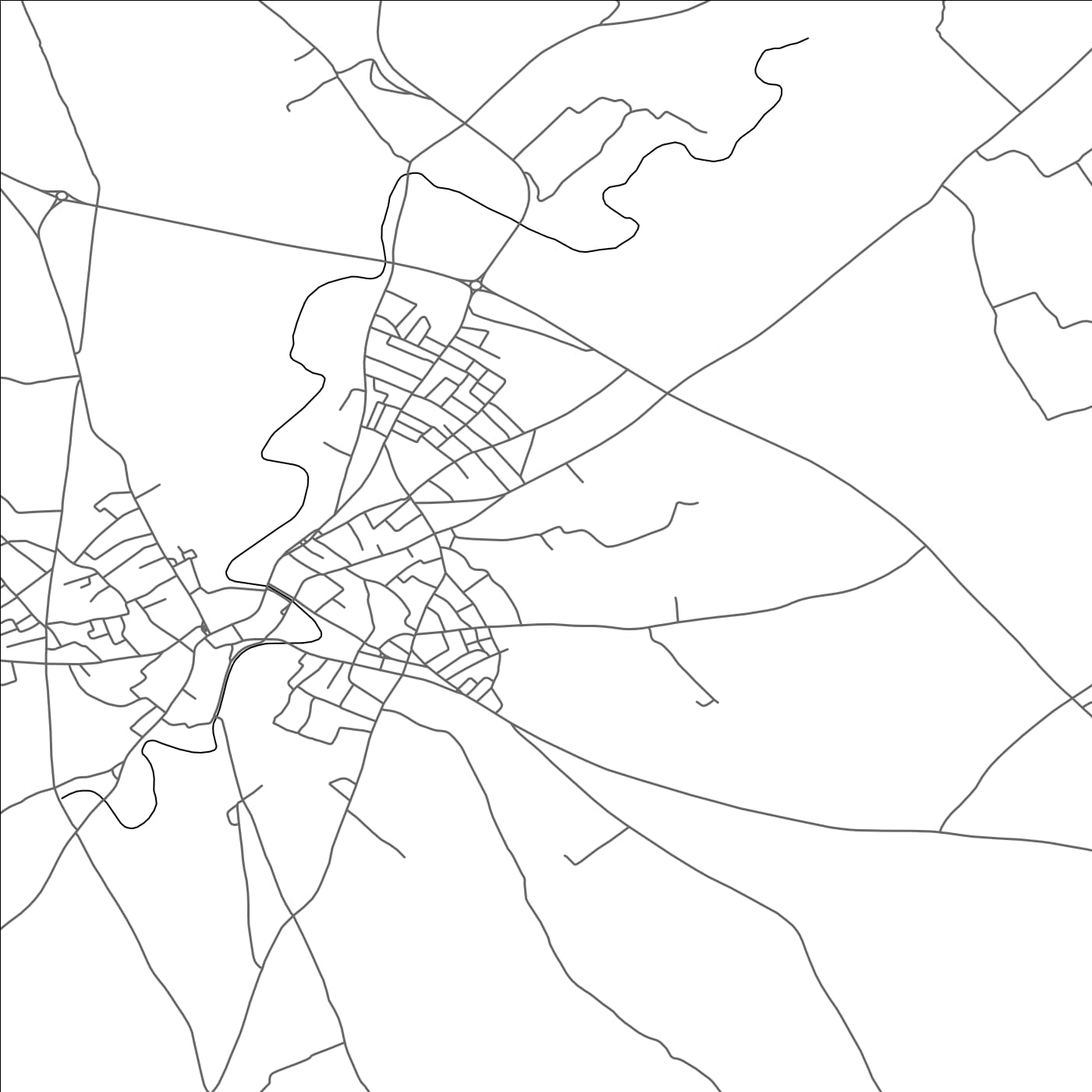 ROAD MAP OF BENI HASSANE, TUNISIA BY MAPBAKES