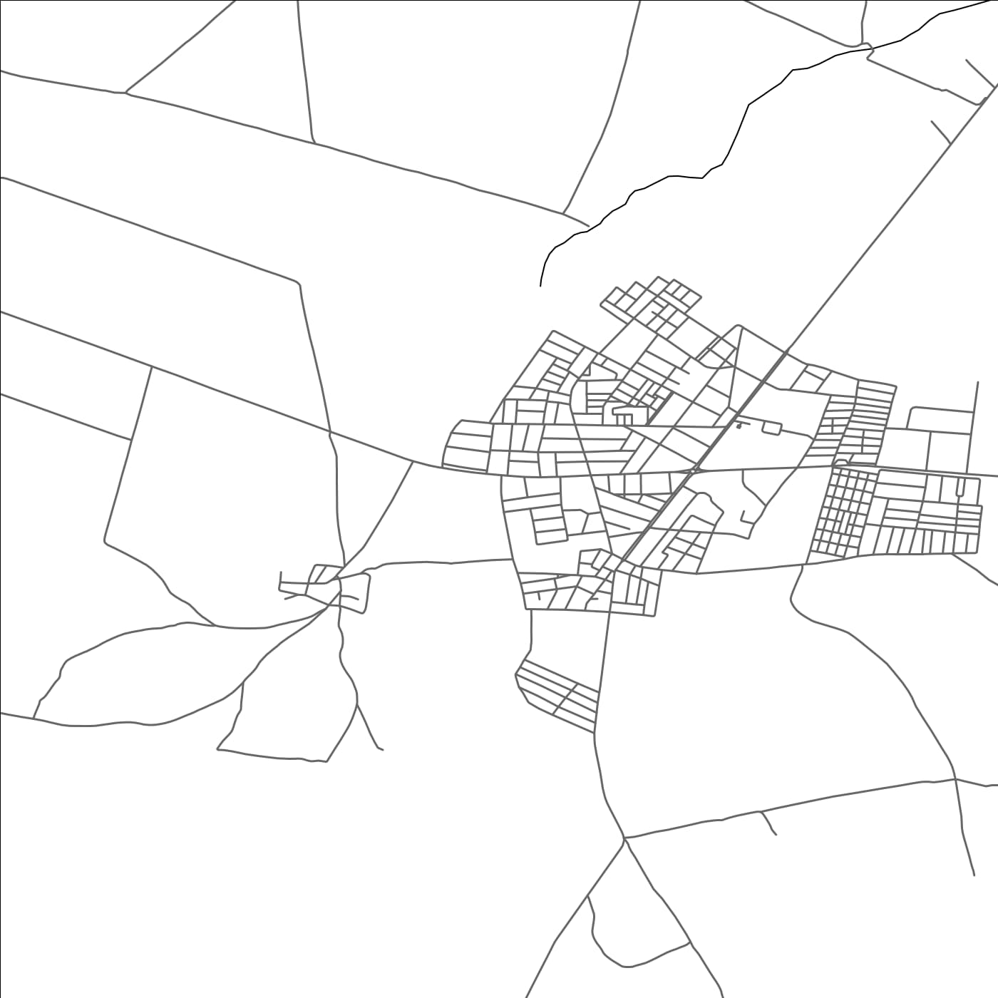 ROAD MAP OF BOU ARADA, TUNISIA BY MAPBAKES