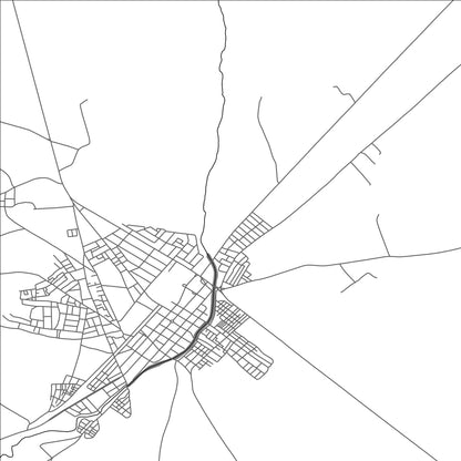 ROAD MAP OF DAHMANI, TUNISIA BY MAPBAKES