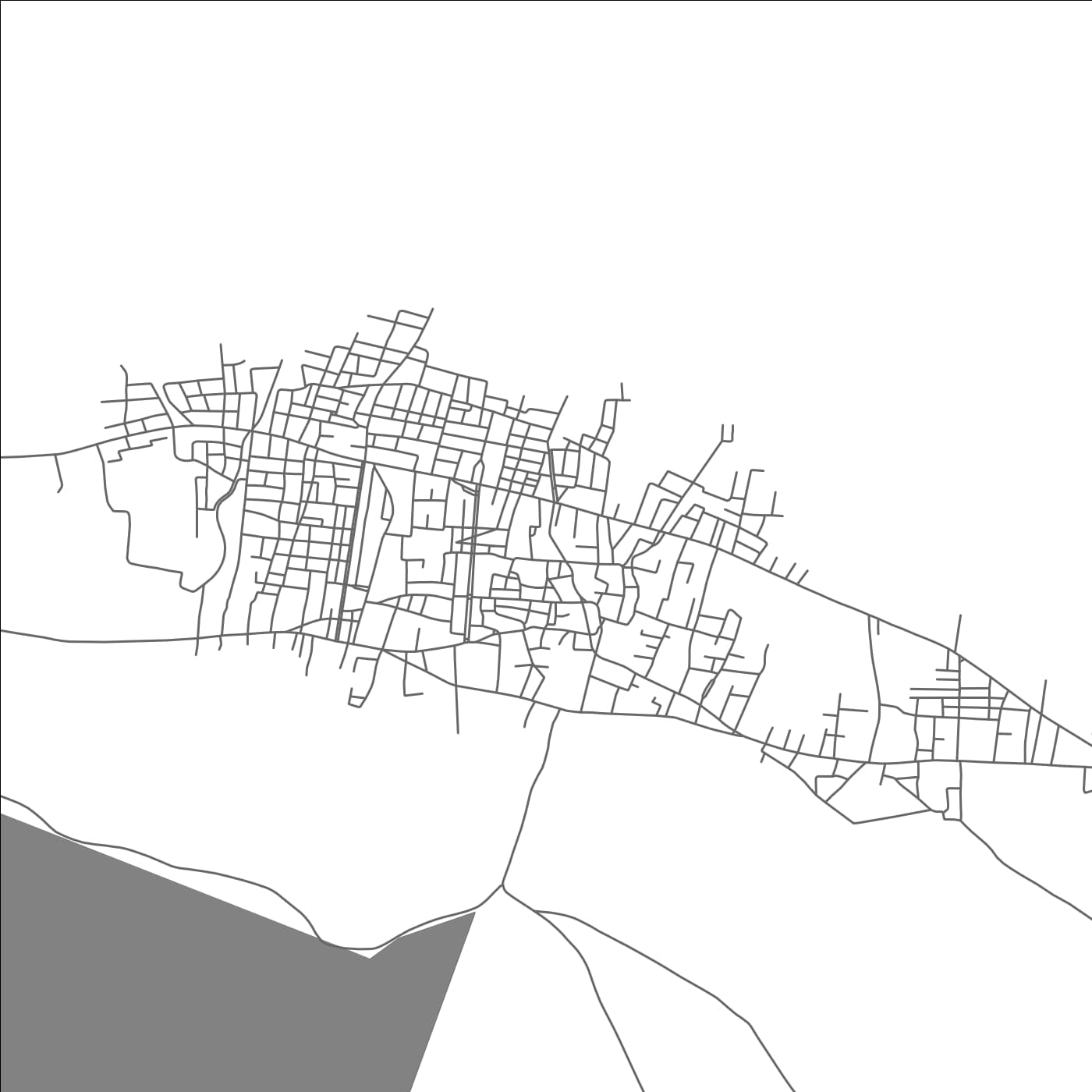 ROAD MAP OF EL GUETAR, TUNISIA BY MAPBAKES